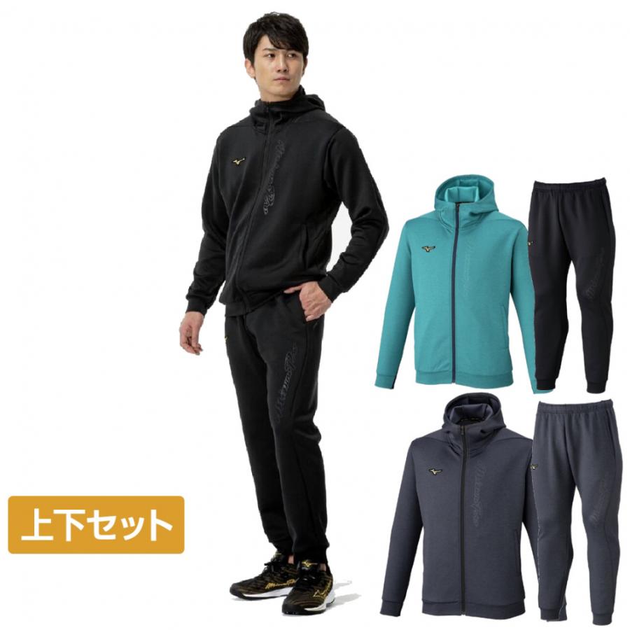 MIZUNO（ミズノ） メンズ 上下セット ストレッチスウェットフーディ