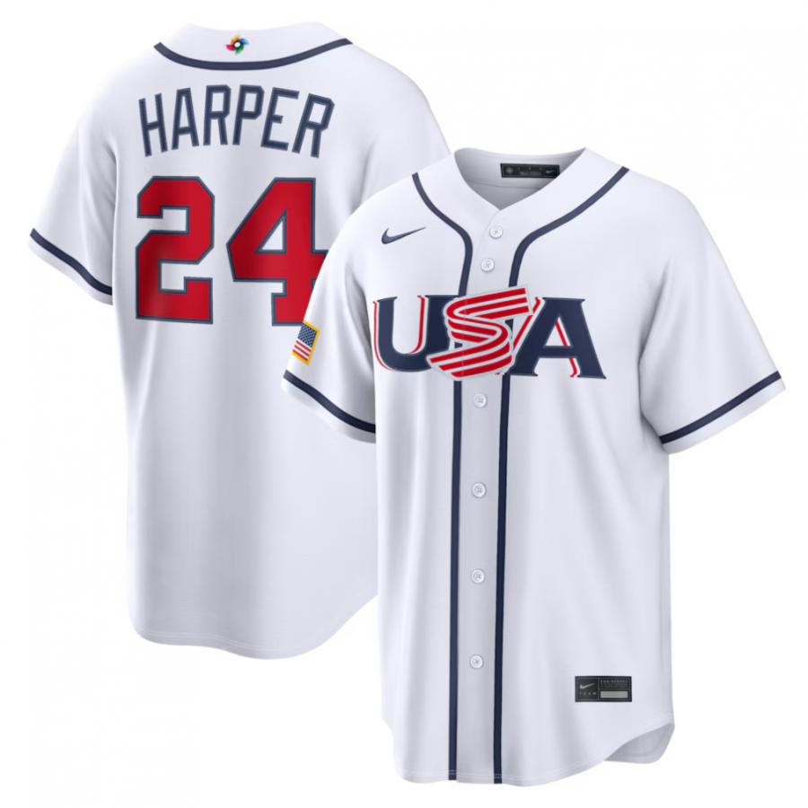 アメリカ　実使用ユニフォーム ブライスハーパー　Bryce Harper WBC NIKE（ナイキ） メンズ 野球 ブライス・ハーパー USA アメリカ