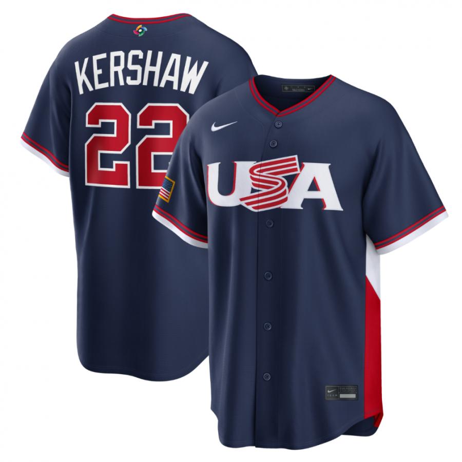 WBC 2026 アメリカ代表ユニフォーム　カーショウ NIKE（ナイキ） メンズ 野球 クレイトン・カーショー USA アメリカ