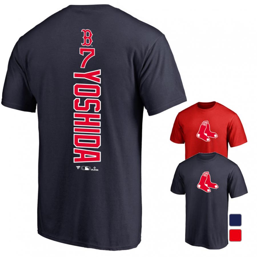 メンズ 野球 半袖Tシャツ MLB Fanatics PLAYMAKER レッドソックス 吉田