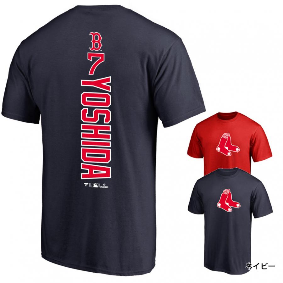 メンズ 野球 半袖Tシャツ MLB Fanatics PLAYMAKER レッドソックス 吉田