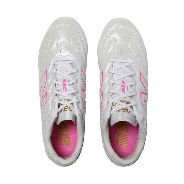 ニューバランス 442 Pro HG V3 442 プロ HG V3 U42H5TE サッカー スパイクシューズ 2E : ホワイト×ピンク New Balance_3