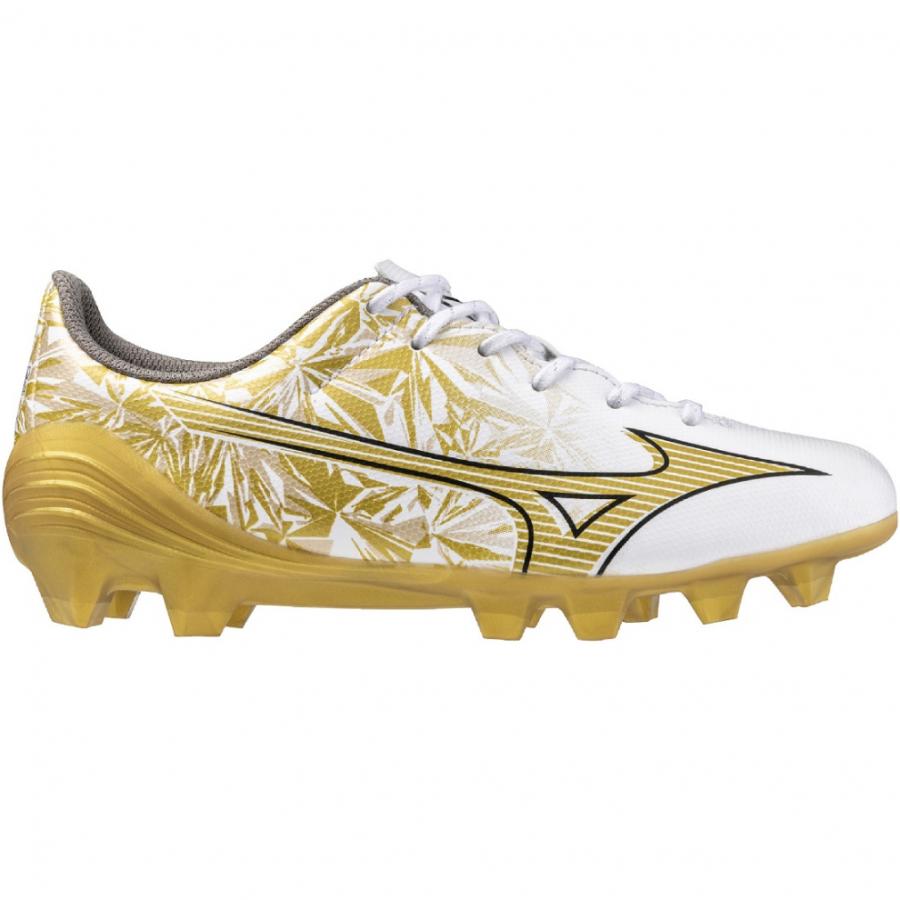 Mizuno Alpha Japan ホワイト/ゴールド スパイクシューズ MIZUNO ミズノアルファ JAPAN(ホワイト×ゴールド) P1GA246050 サッカー