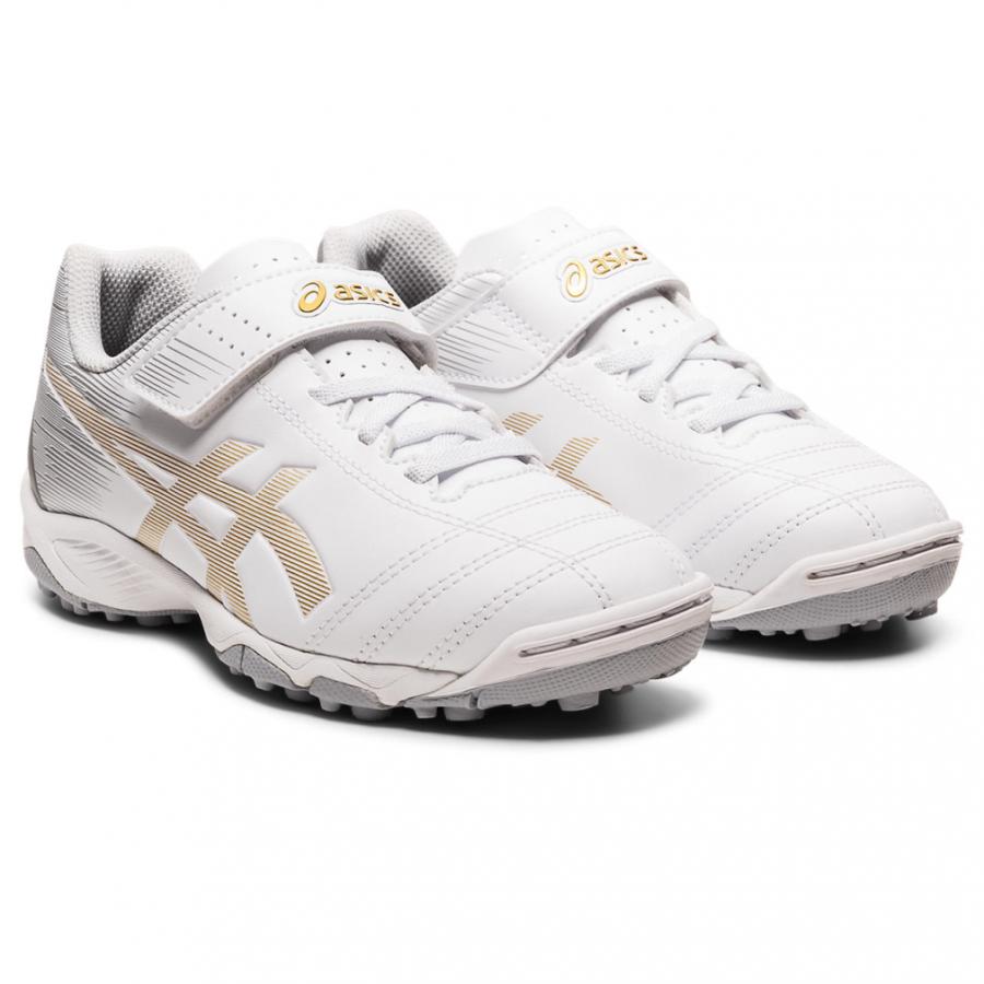 アシックス JUNIOLE 6 TF ジュニオーレ 6 TF 1104A045 ジュニア キッズ・子供 サッカー トレーニングシューズ 2E : ホワイト×ゴールド asics｜alpen-group｜03