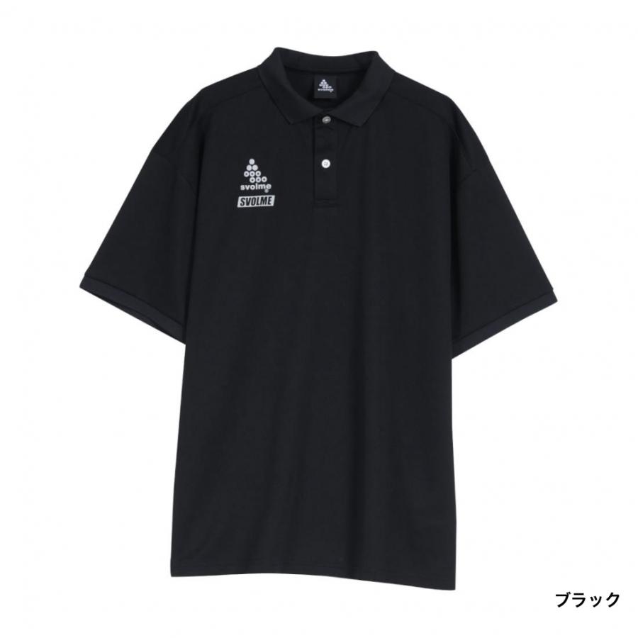SVOLME 黒 ポロシャツ S SVOLME（スボルメ） メンズ サッカー/フットサル 半袖シャツ DRYロゴ