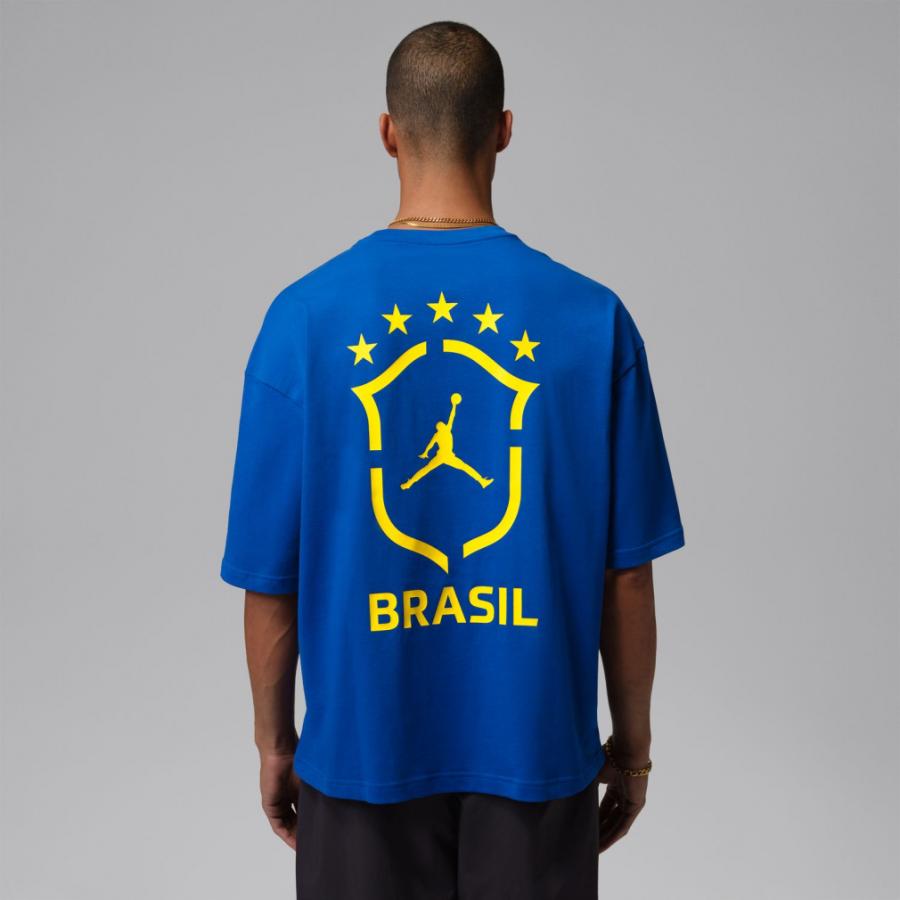 Jordan ブラジル代表 シャツ ネイビー ジョーダン メンズ サッカー エアジョーダン85 オーバーサイズ