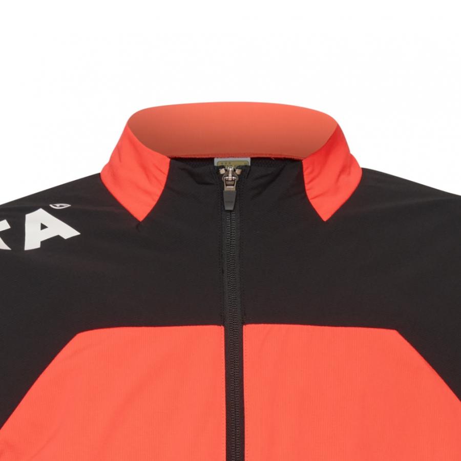 ATHLETA サッカージャケット 黒/赤 ATHLETA（アスレタ） メンズ サッカー/フットサル フルジップ 裏地付き