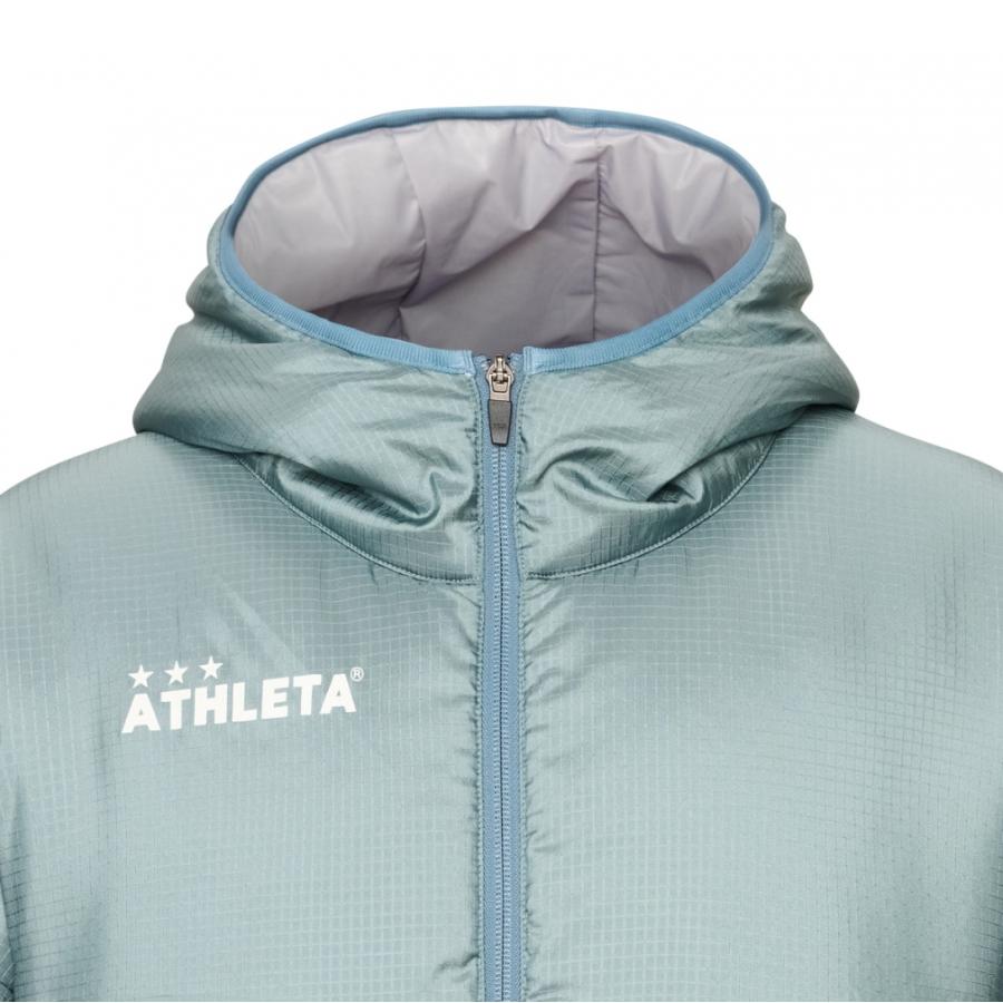 ATHLETA 中綿ジャケット メンズM グレー フード付き 防寒 アスレタ