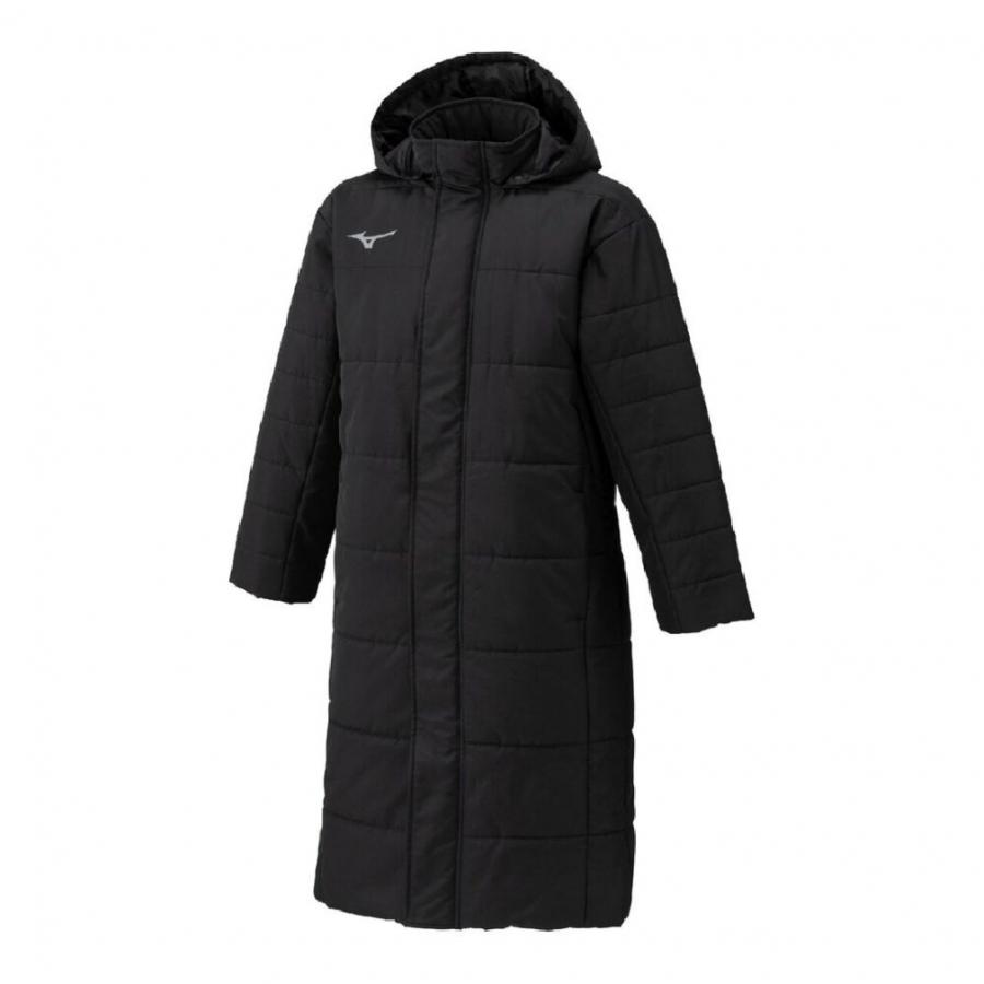 Mizuno フード付きベンチコート ブラック MIZUNO（ミズノ） ジュニア キッズ・子供 ベンチコート JRベンチコート