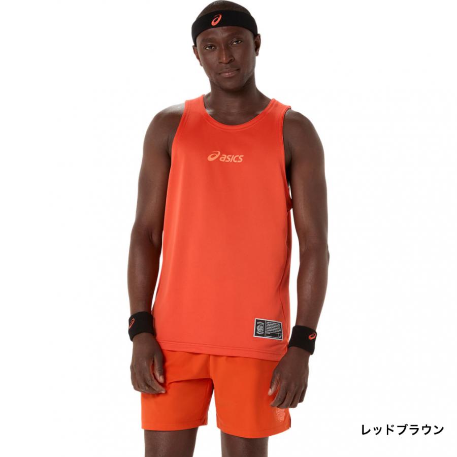 asics HIGASHYAMA 赤 ノースリーブシャツ ASICS（アシックス） メンズ レディス バスケットボール ノースリーブ