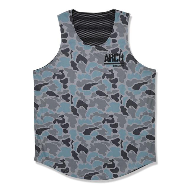 アーチ メンズ レディス バスケットボール ノースリーブシャツ Arch duck camo rev. tank「DRY」T226-102 Arch_1