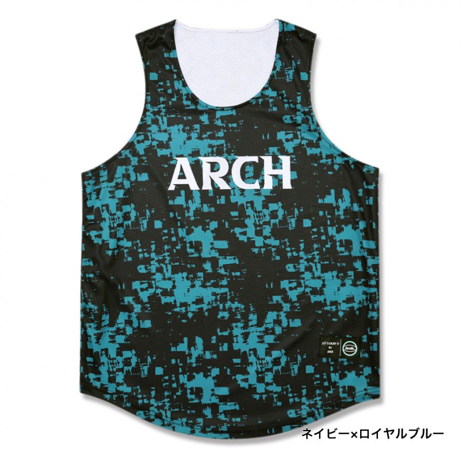 アーチ メンズ レディス バスケットボール ノースリーブシャツ grid