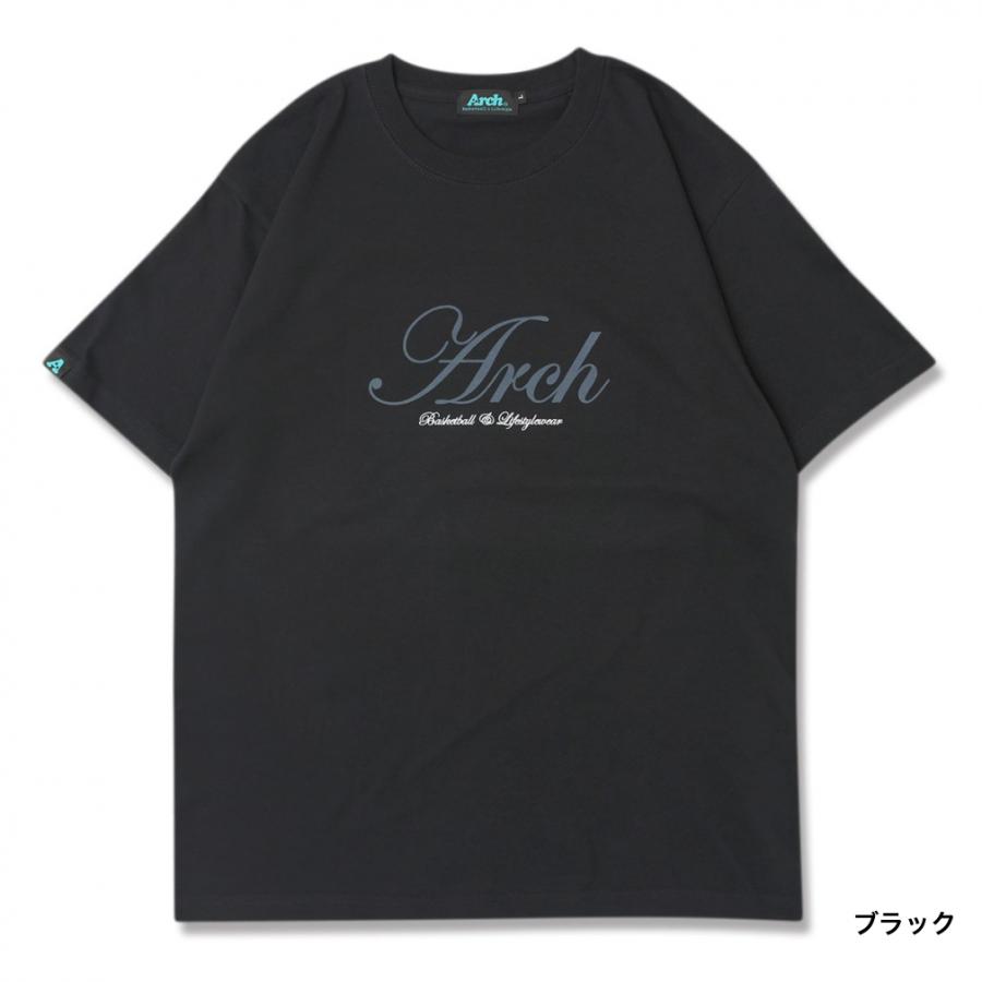 アーチ メンズ レディス バスケットボール 半袖Tシャツ cursive logo