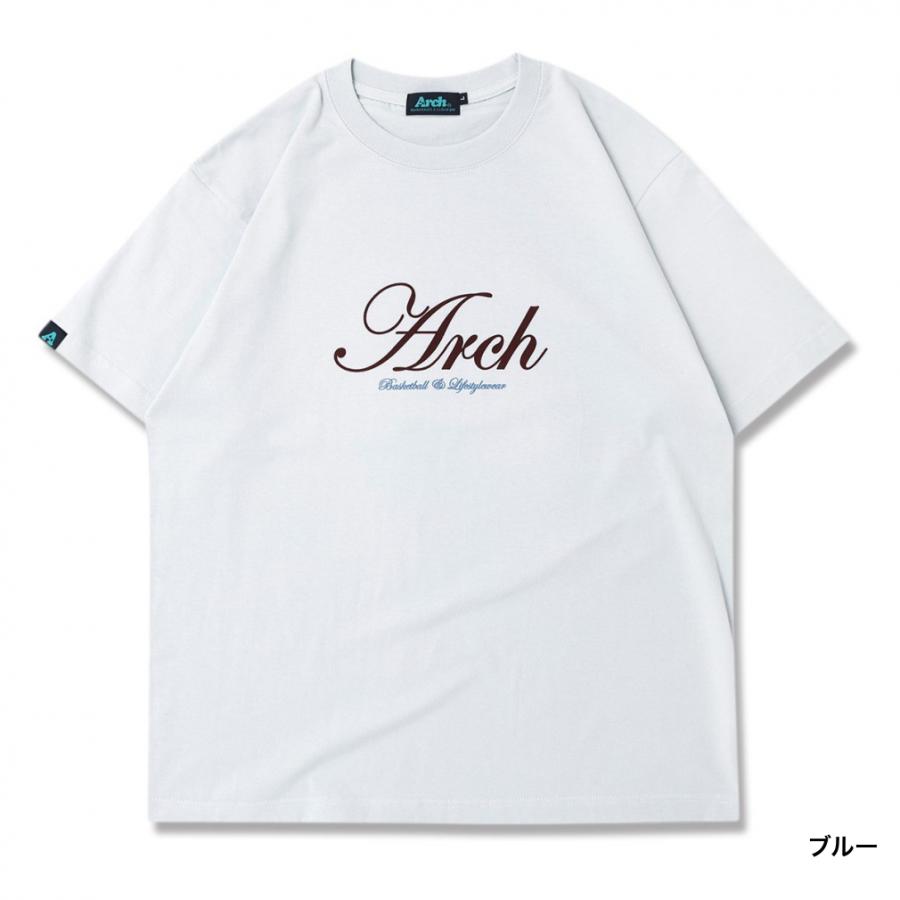 アーチ メンズ レディス バスケットボール 半袖Tシャツ cursive logo