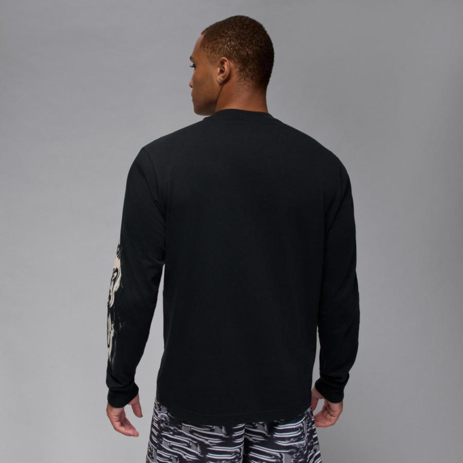 JORDAN バスケットボールシャツ 23 ブラック ジョーダン メンズ レディス バスケットボール 長袖Tシャツ スポーツ