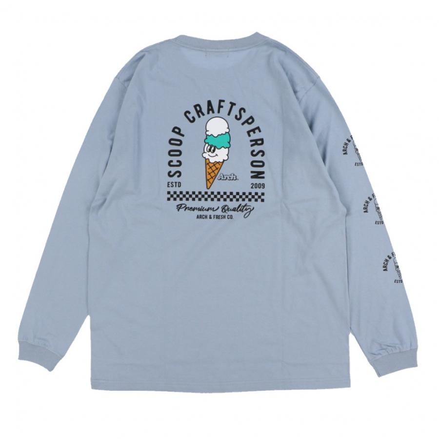 アーチ メンズ レディス バスケットボール 長袖Tシャツ scoop ice