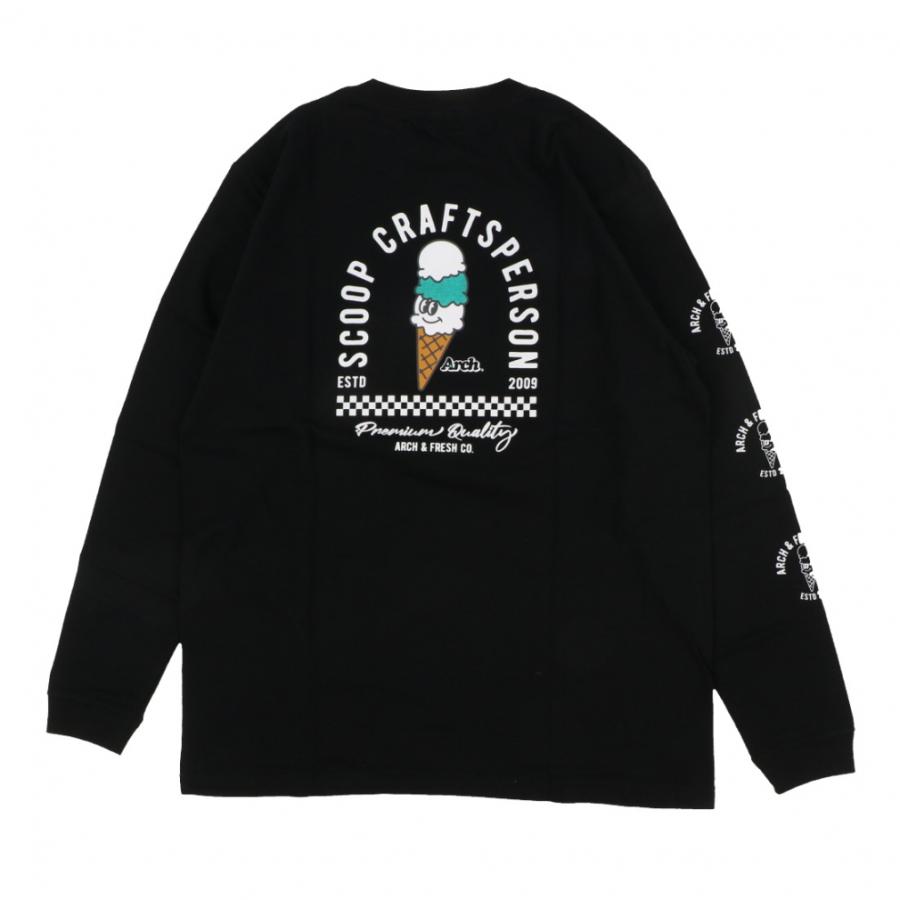 アーチ メンズ レディス バスケットボール 長袖Tシャツ scoop ice