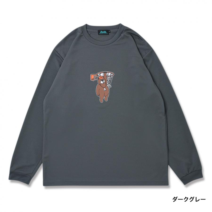 アーチ メンズ レディス バスケットボール 長袖Tシャツ My hoop