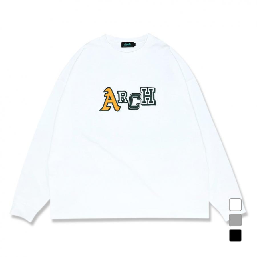 アーチ メンズ レディス バスケットボール 長袖Tシャツ multi fonts