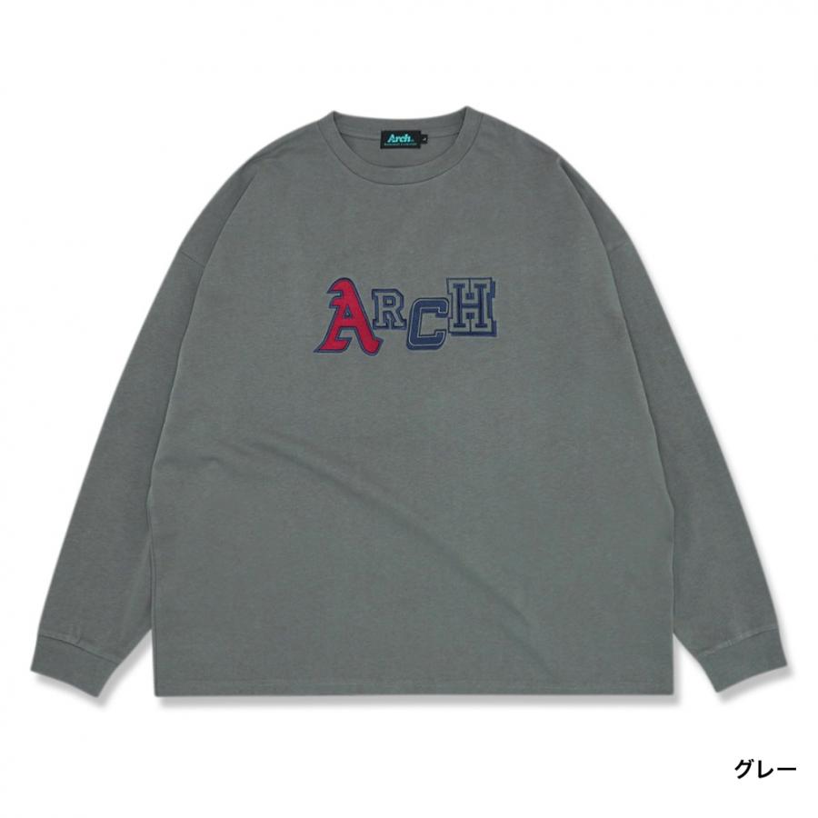 アーチ メンズ レディス バスケットボール 長袖Tシャツ multi fonts