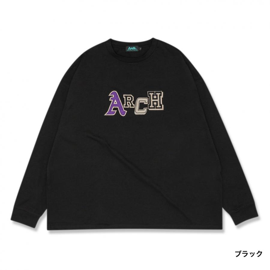アーチ メンズ レディス バスケットボール 長袖Tシャツ multi fonts