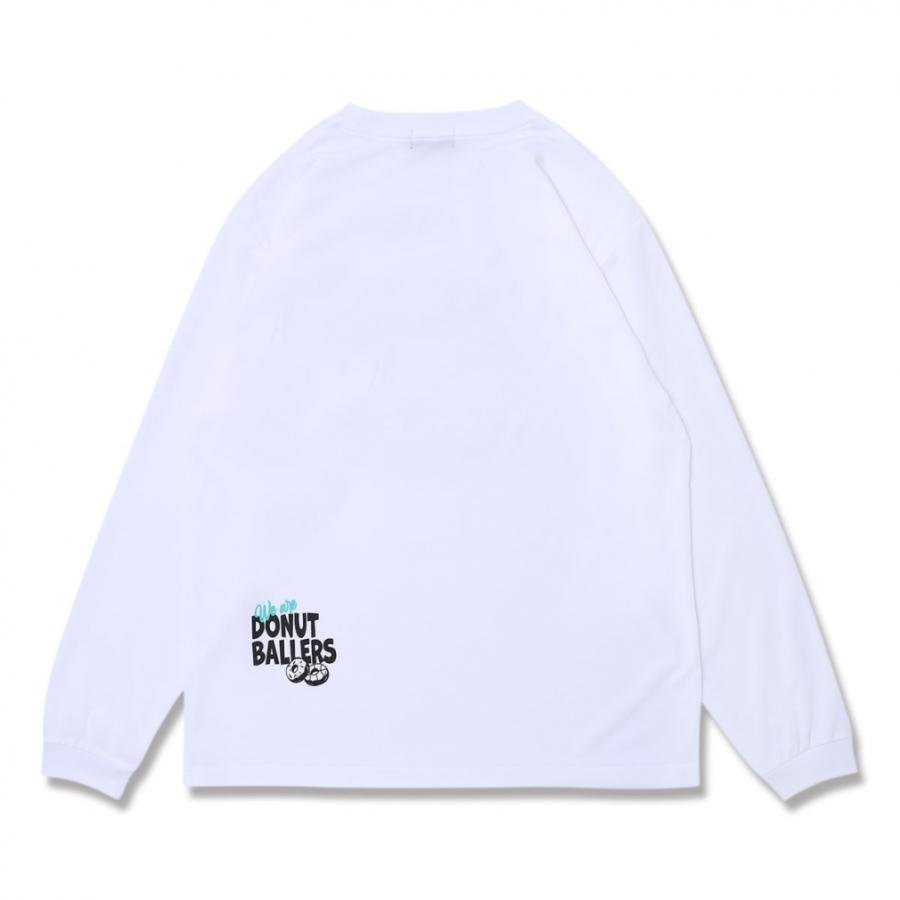 アーチ メンズ レディス バスケットボール 長袖Tシャツ donut ballers