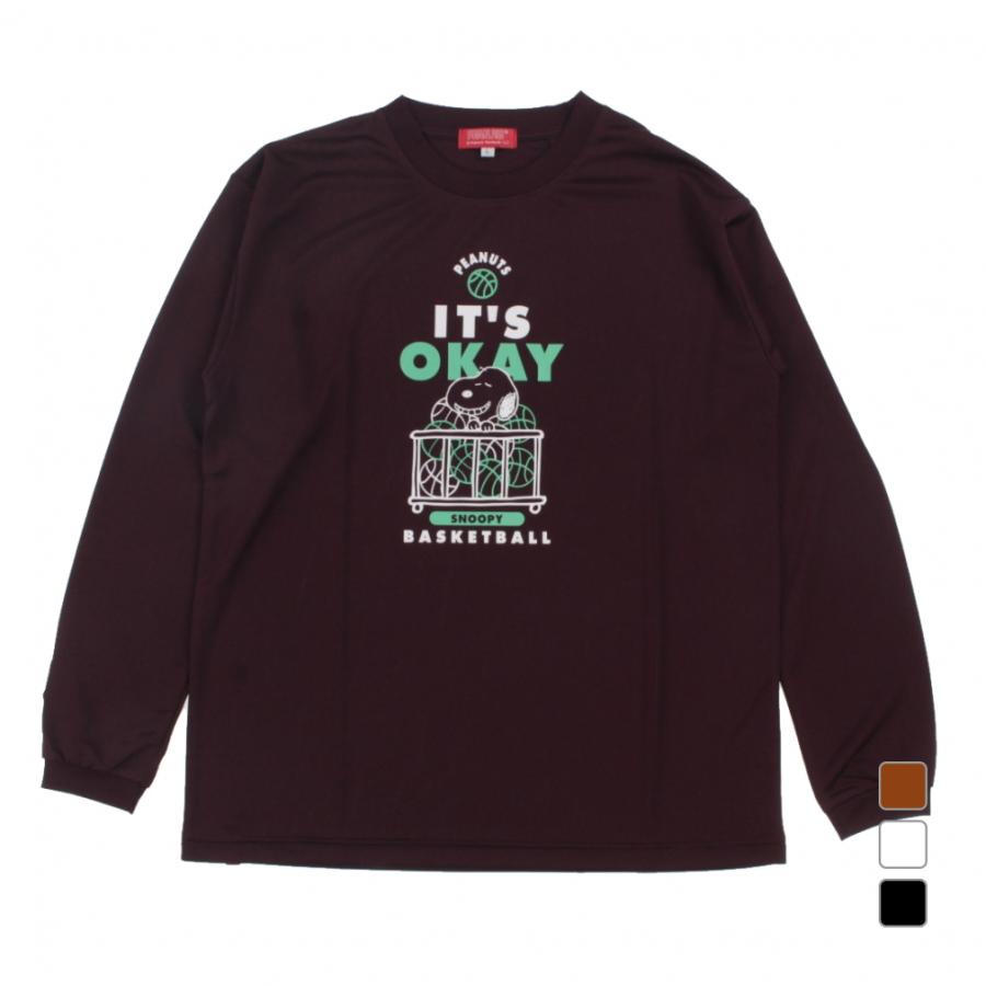 オンザコート メンズ レディス バスケットボール 長袖Tシャツ PEANUTS