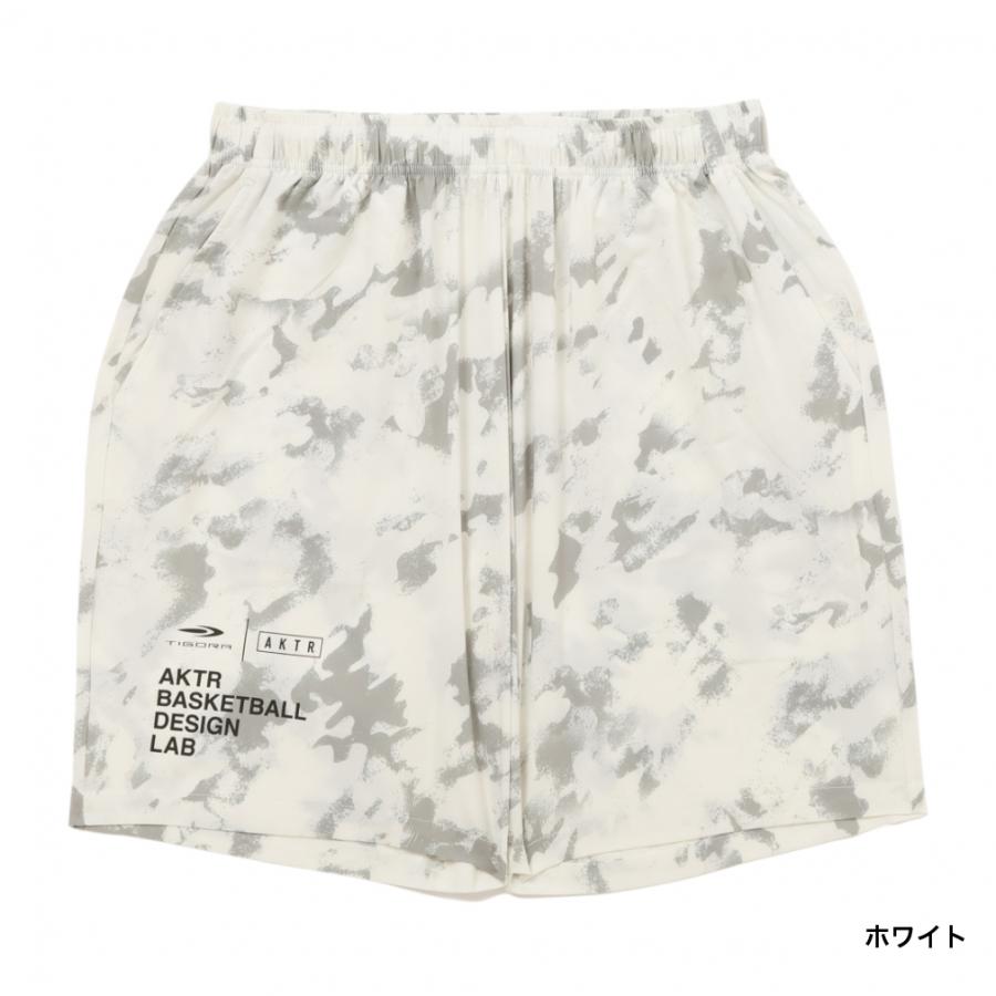 美品 2着セット AKTR 総柄 バスケットボールパンツ ホワイト ティゴラ アクター メンズ レディス バスケットボール ハーフパンツ