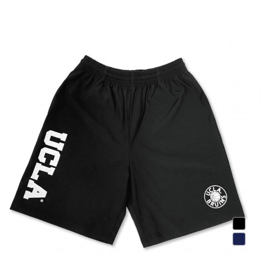  ハーフパンツ メタリック ショーツ L 光沢 バスケ UCLA メンズ レディス バスケットボール ハーフパンツ タテロゴ
