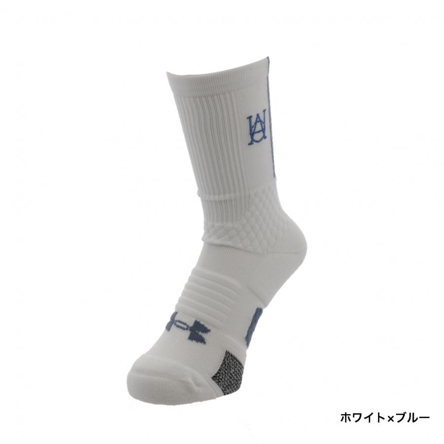 Under Armour ストライプソックス 白/青/黄 UNDER ARMOUR（アンダーアーマー） メンズ レディス バスケットボール