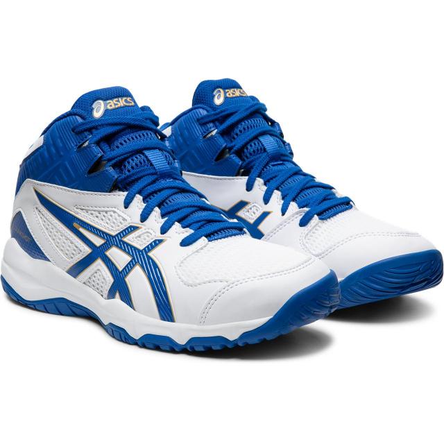 捧呈 アシックス Dunkshot Mb 9 1064a006 ジュニア キッズ 子供 バスケットボール シューズ バッシュ 2e ホワイト