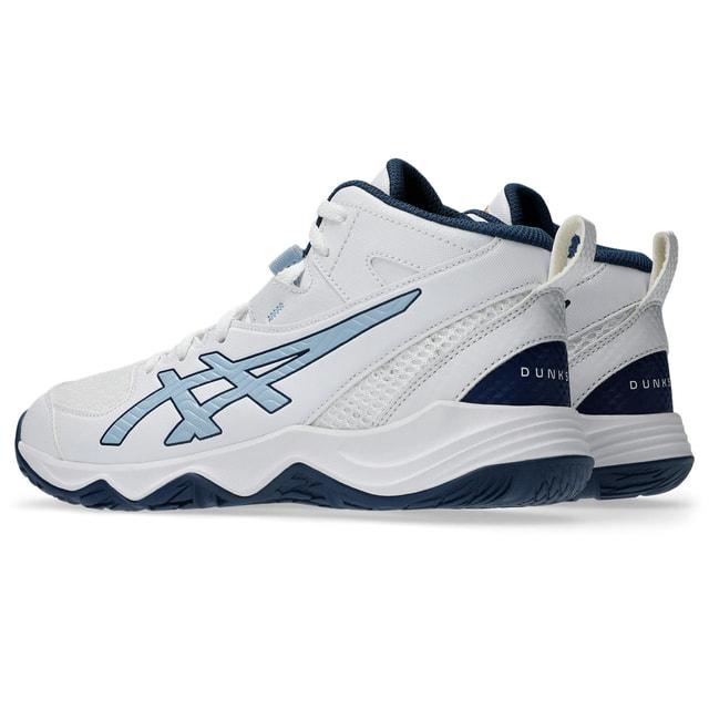 ASICS バスケットボールシューズ ハイカット ホワイト/ブルー ASICS（アシックス） DUNKSHOT MB 10 ダンクショット MB 10 1064A019