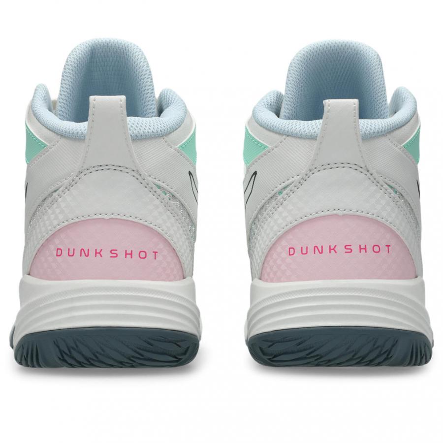 アシックス ダンクショット MB 10 DUNKSHOT MB 10 1064A019 ジュニア キッズ・子供 バスケットボール シューズ バッシュ : ホワイト×グレー asicsの画像