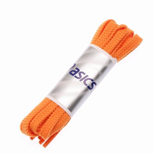 ASICS アシックス フラットシューレース太タイプ オレンジ 130cm