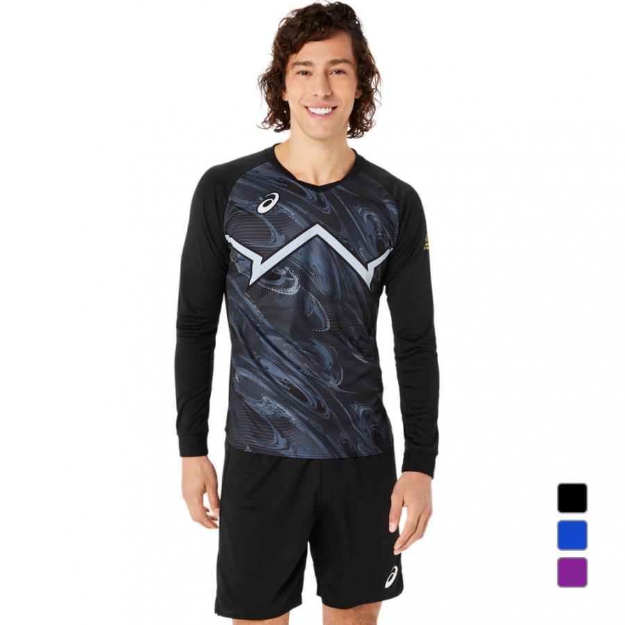 ASICS アシックス メンズ レディス バレーボール 長袖Tシャツ ASICS アシックス メンズ レディス バレーボール 長袖Tシャツ