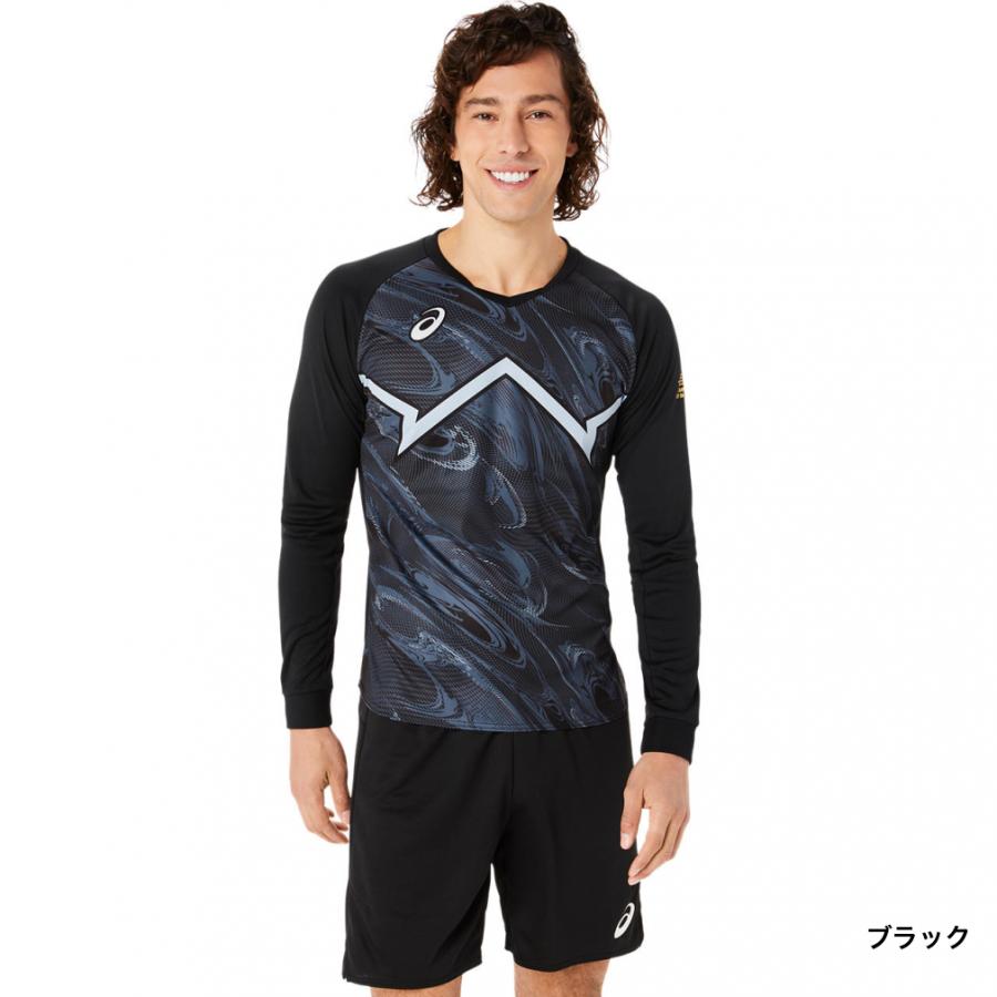 ASICS アシックス メンズ レディス バレーボール 長袖Tシャツ ASICS アシックス メンズ レディス バレーボール 長袖Tシャツ
