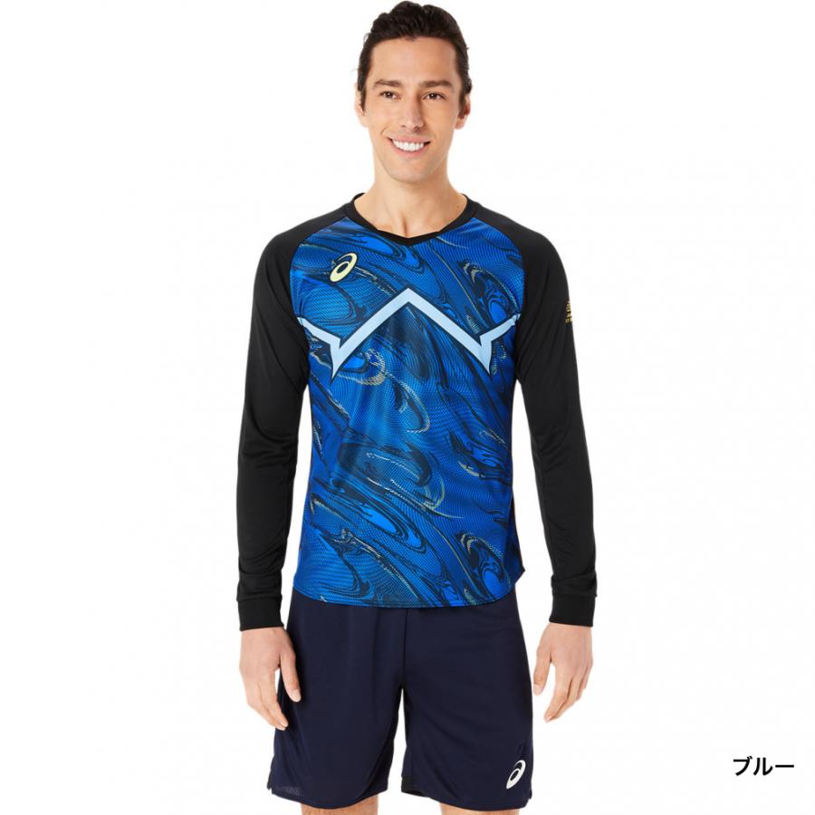 ASICS アシックス メンズ レディス バレーボール 長袖Tシャツ ASICS アシックス メンズ レディス バレーボール 長袖Tシャツ