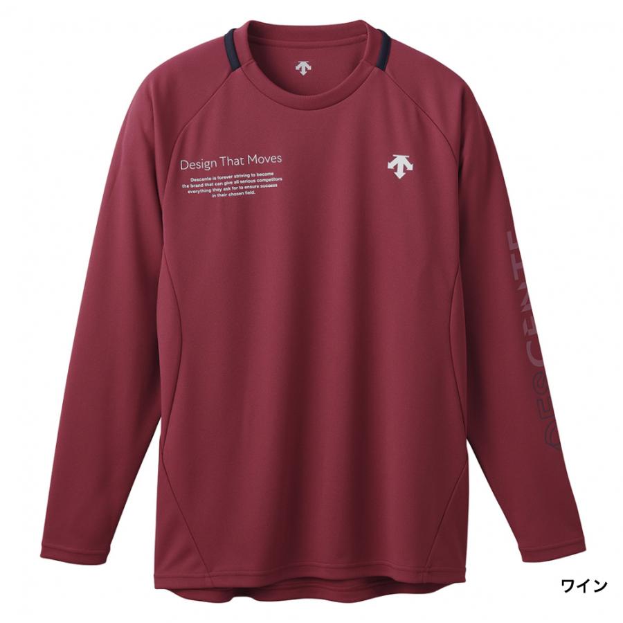 DESCENTE DX-B1410 L ワインレッド Tシャツ国体オールジャパン DESCENTE GOLF デサント メンズ レディス バレーボール 長袖
