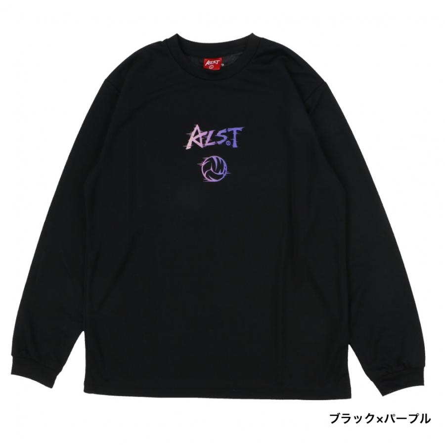ALST XLサイズ 黒シャツ　Ｔシャツ　アルスト　バレーボール アルスト メンズ レディス バレーボール 長袖Tシャツ DRY Tシャツ