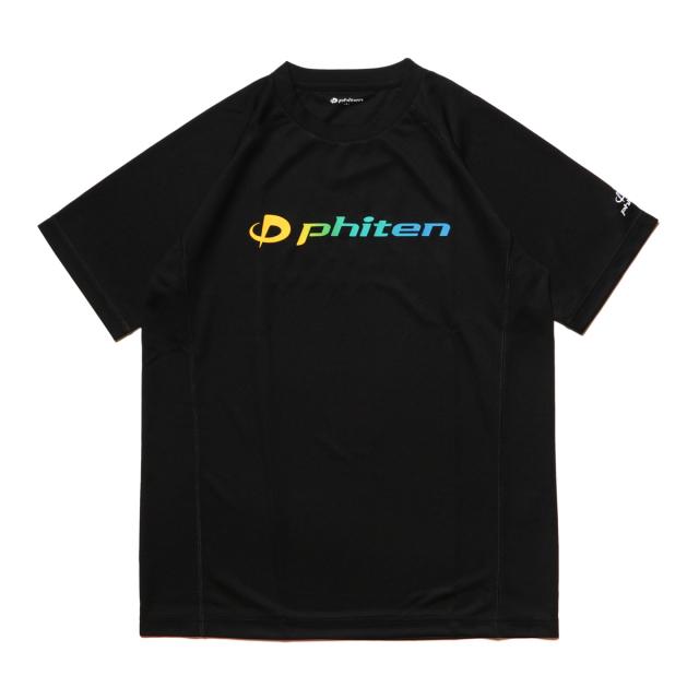 ファイテン メンズ レディース バレーボール 半袖Tシャツ RAKUシャツSPORTS SMOOTH DRY JG406003 : ブラック×イエローグリーン phiten｜alpen-group｜02