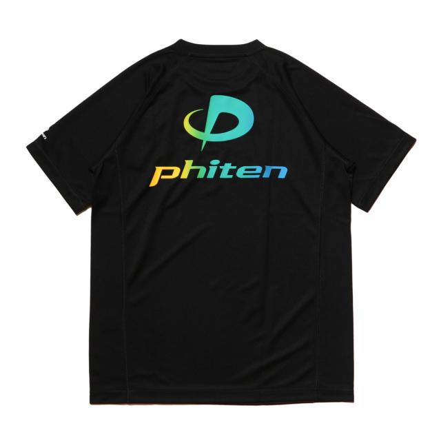 ファイテン メンズ レディース バレーボール 半袖Tシャツ RAKUシャツSPORTS SMOOTH DRY JG406003 : ブラック×イエローグリーン phiten｜alpen-group｜03