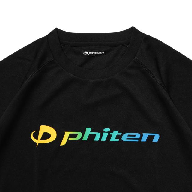 ファイテン メンズ レディース バレーボール 半袖Tシャツ RAKUシャツSPORTS SMOOTH DRY JG406003 : ブラック×イエローグリーン phiten｜alpen-group｜04