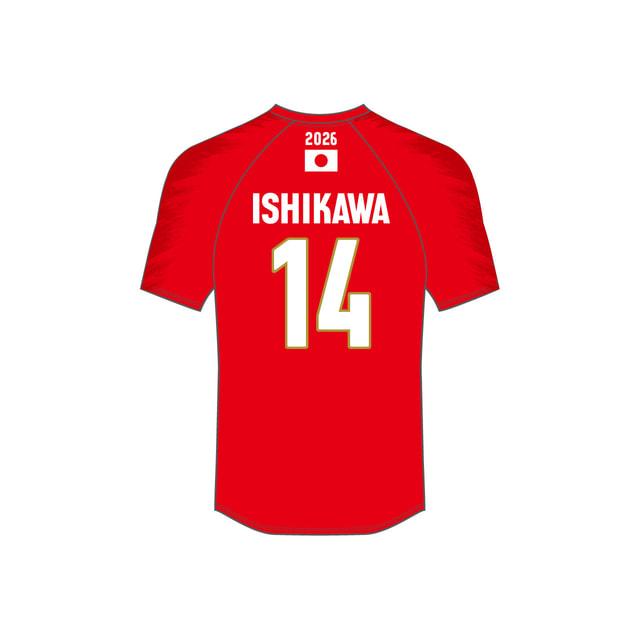 アシックス バレーボール 半袖Tシャツ 2026 バレーボール男子日本代表レプリカTシャツ 石川選手 2053A323 バレーボール日本代表 男子 石川祐希選手 asics_2