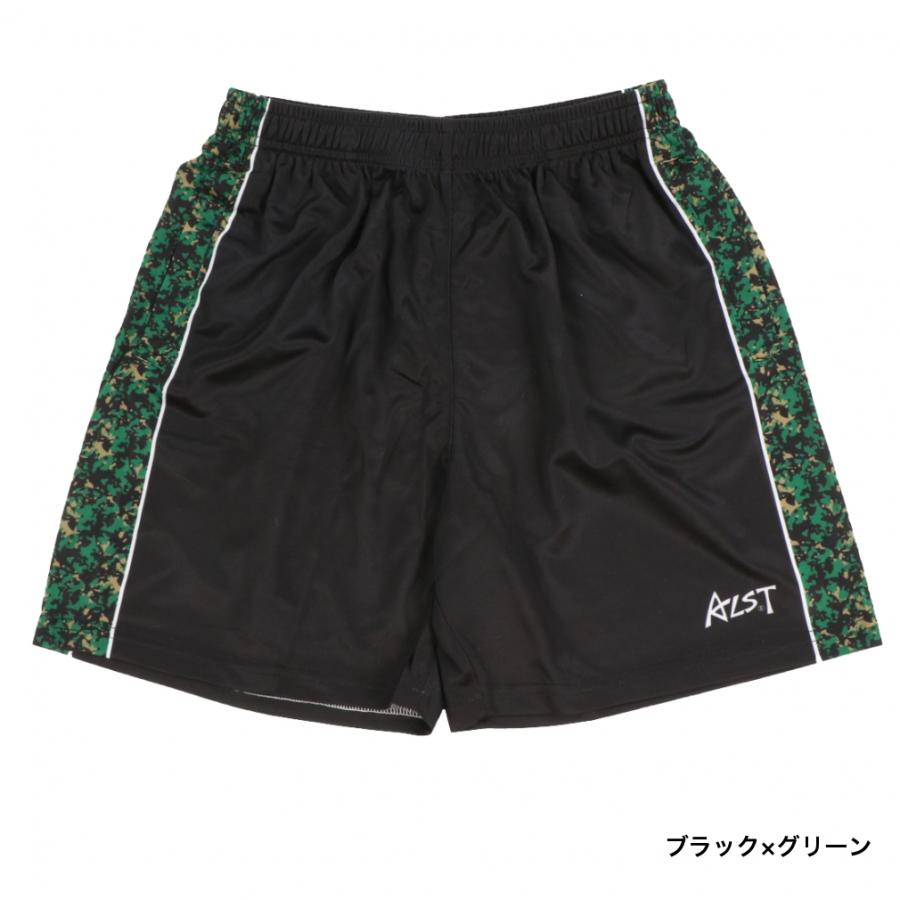 バレーボールパンツ ブラック/グリーン アルスト メンズ レディス バレーボール ハーフパンツ プラクティス