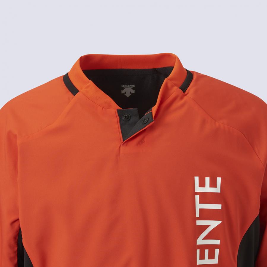 デサント　DESCENTE golf ジャージ　Oサイズ メンズ　オレンジ×黒 ナイロンストレッチ ジャージージャケット | デサントゴルフ公式