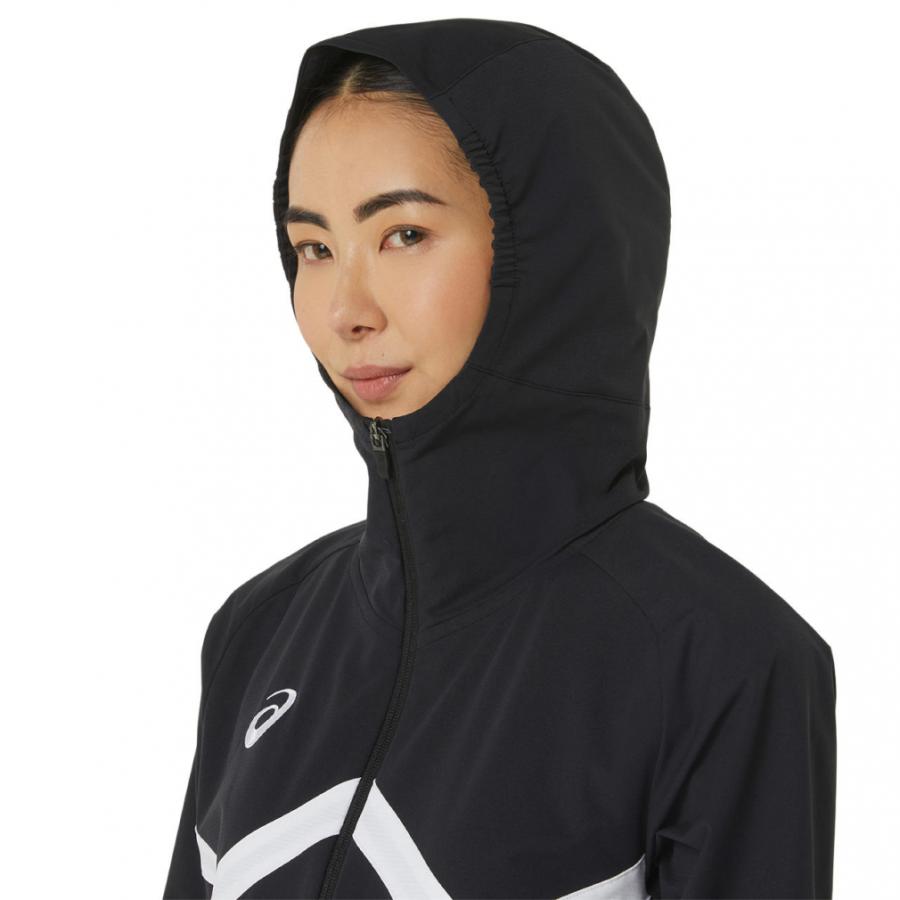 アシックス レディス バレーボール クロスジャケット AIM STRETCH CLOTH HOODY AIMストレッチクロスフーディー