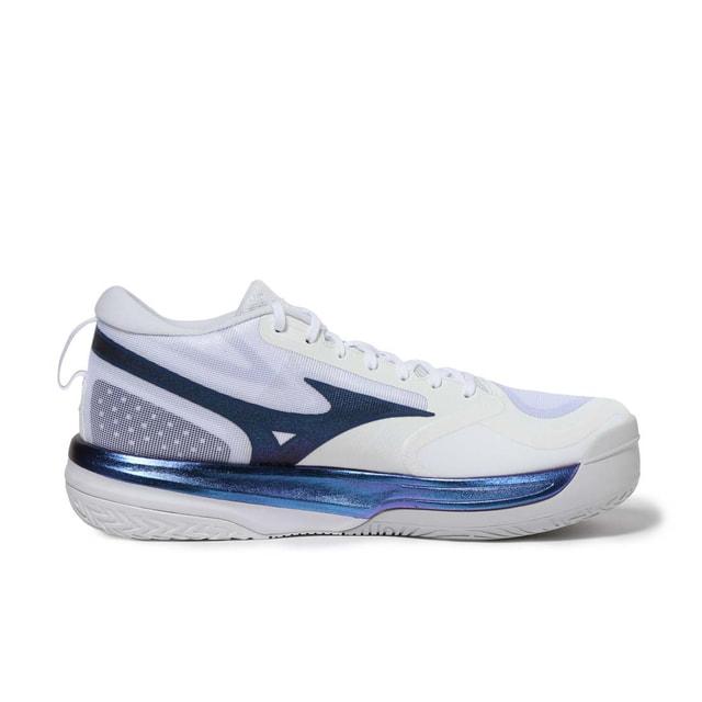 新商品！Mizuno ネオジャンプV1GA259951ホワイト/ブルー:26.5 MIZUNO（ミズノ） ミズノネオジャンプ V1GA259951 メンズ レディス