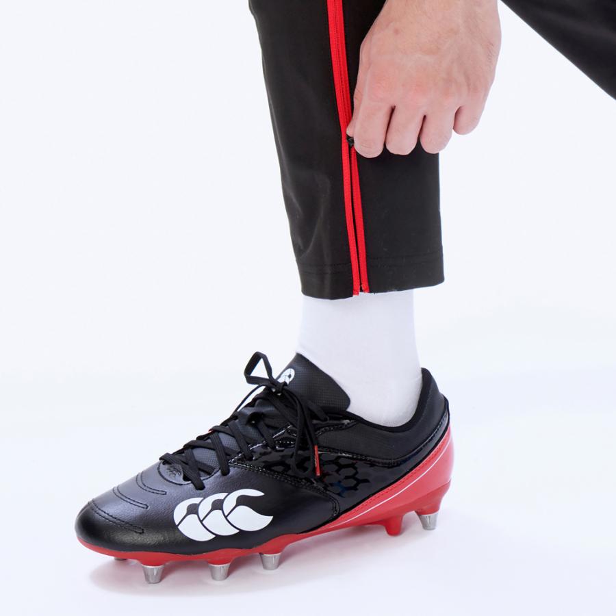 canterbury ウォームアップパンツ 黒 赤 カンタベリー メンズ ラグビー ウォームアップパンツ JAPAN R+