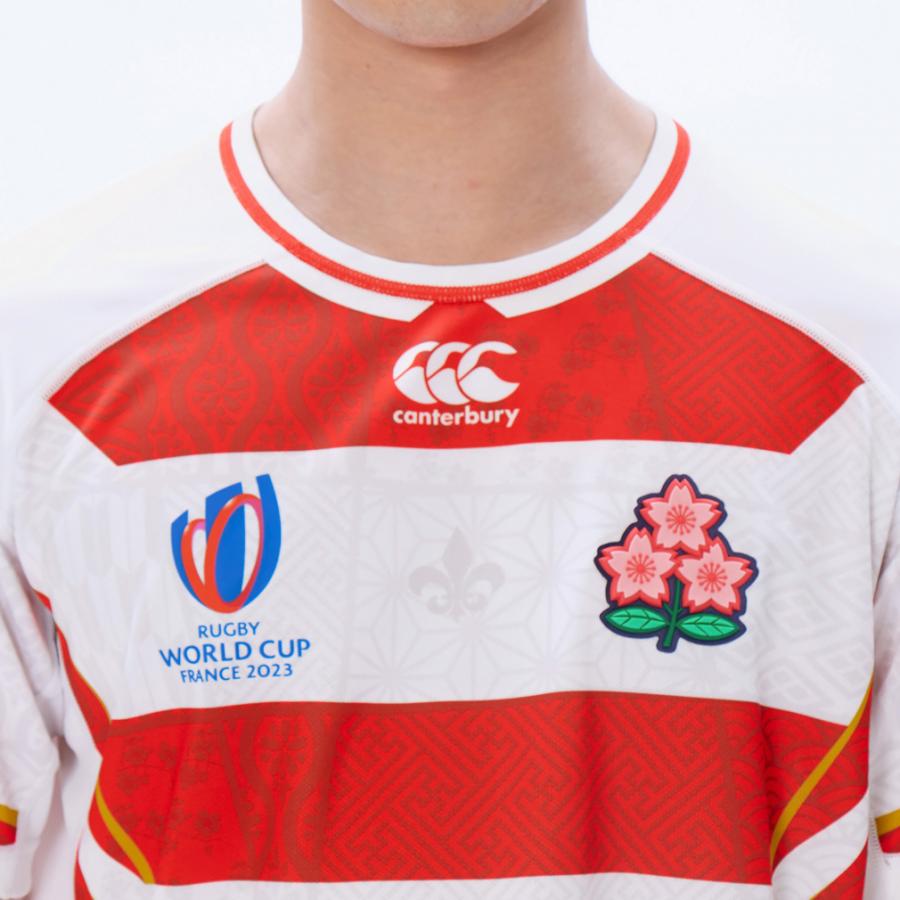 カンタベリー メンズ ラグビー ジャパンRWC2023レプリカホームジャージ RG33980WC JAPAN REPLICA HOME JERSEY ホワイト CANTERBURY｜alpen-group｜05