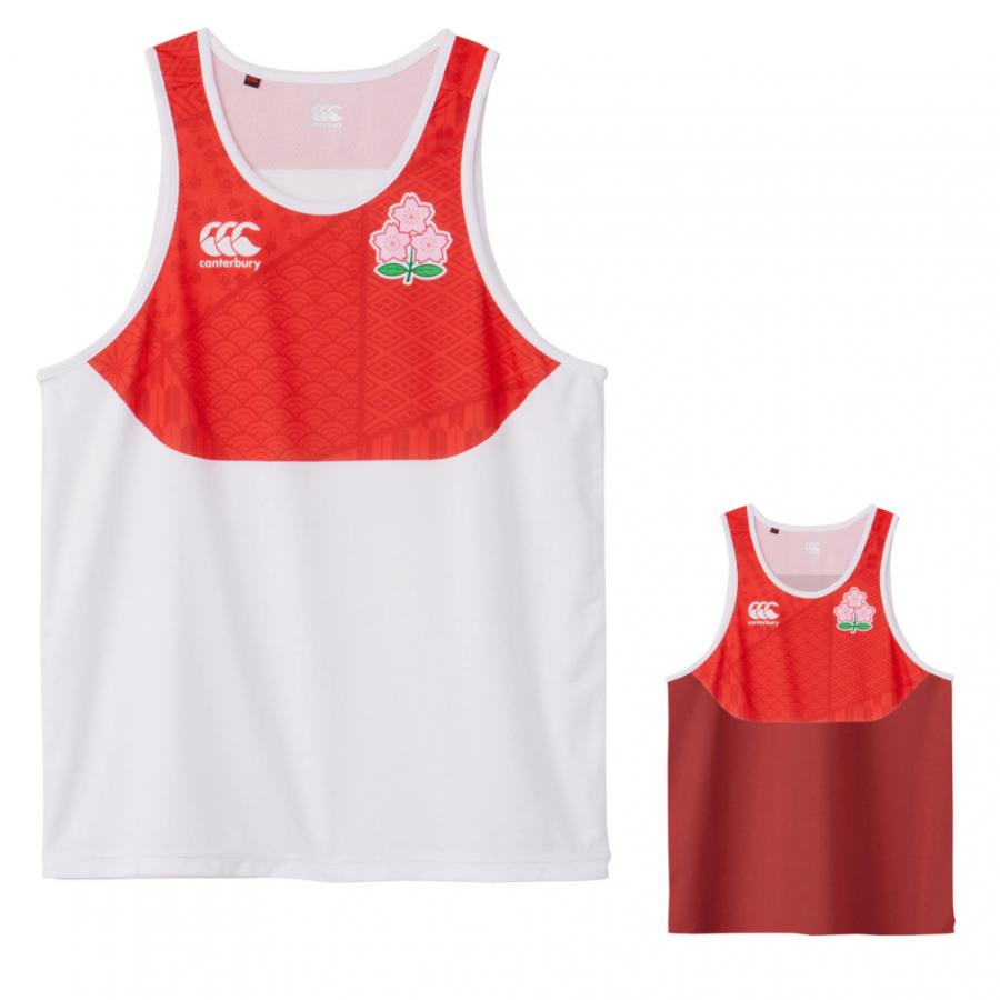 カンタベリー メンズ ラグビー ノースリーブシャツ JAPAN TRAINING